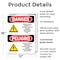 Signmission Formaldehyde Irritant Hazard Bilingual Danger Sign, Plastic, 12in W x 18in L, 2PK OS-2PACK-DS-P-1218-VS-1266 - alternate 7